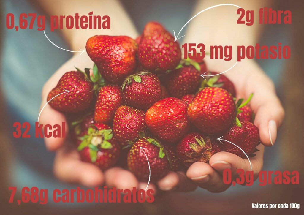 valores nutricionales de las fresas